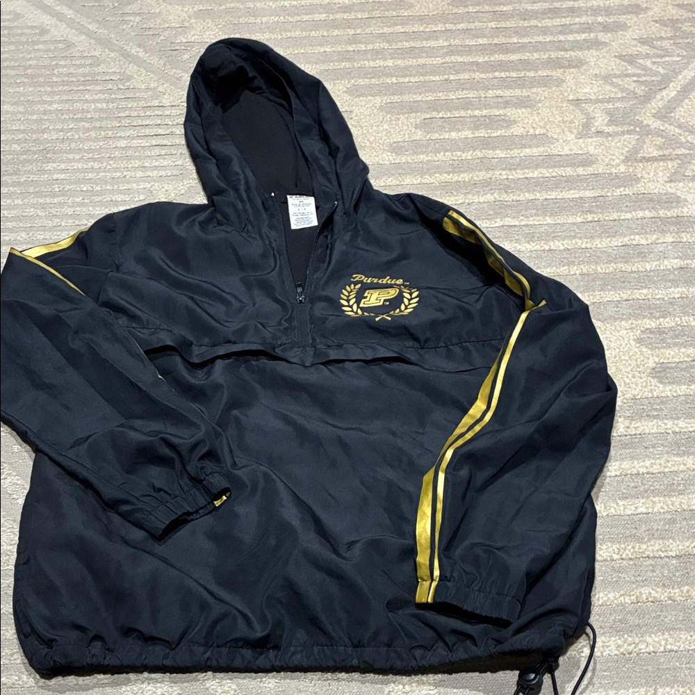 Black and Gold Purdue Hooded Jacket